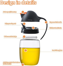 Load image into Gallery viewer, MJDFS Olive Oil Dispenser Bottle W/Auto Flip Cap, 21oz Cooking Oil Dispenser Leakproof, Kitchen True No Drip Oil and Vinegar Cruet Container with Non-Slip Handle, Cute Penguin Design