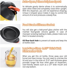 Load image into Gallery viewer, MJDFS Olive Oil Dispenser Bottle W/Auto Flip Cap, 21oz Cooking Oil Dispenser Leakproof, Kitchen True No Drip Oil and Vinegar Cruet Container with Non-Slip Handle, Cute Penguin Design