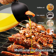 Load image into Gallery viewer, MJDFS Olive Oil Dispenser Bottle W/Auto Flip Cap, 21oz Cooking Oil Dispenser Leakproof, Kitchen True No Drip Oil and Vinegar Cruet Container with Non-Slip Handle, Cute Penguin Design