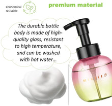Load image into Gallery viewer, Mistifi foaming soap Dispenser Glass Pump Bottle 280ml (9.5 oz) FS203