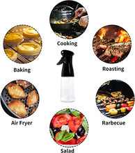 Load image into Gallery viewer, Glass Oil Sprayer for Cooking, 7oz Olive Oil Mister, Food Grade Portable Reusable Oil Vinegar Spritzer Sprayer Bottles for Air Fryer, Kitchen, Salad, Baking, BBQ, Frying
