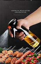 Load image into Gallery viewer, Glass Oil Sprayer, 7oz Olive Oil Mister With Replaceable Nozzle, Food Grade Portable Reusable Oil Vinegar Spritzer Sprayer Bottles for Air Fryer, Kitchen, Salad, Baking, BBQ, Frying(black)