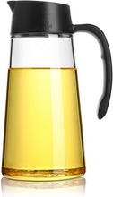 Load image into Gallery viewer, Mistifi Oil &amp; Vinegar Dispenser Bottle – 600ml Glass Cruet with Automatic Cap and Drip-Free Spout for Cooking, Salad, Soy Sauce
