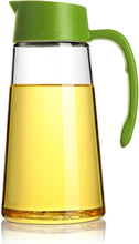 Load image into Gallery viewer, Mistifi Oil &amp; Vinegar Dispenser Bottle – 600ml Glass Cruet with Automatic Cap and Drip-Free Spout for Cooking, Salad, Soy Sauce
