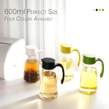 Load image into Gallery viewer, Mistifi Oil &amp; Vinegar Dispenser Bottle – 600ml Glass Cruet with Automatic Cap and Drip-Free Spout for Cooking, Salad, Soy Sauce
