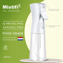 Load image into Gallery viewer, Mistifi Oliver Oil Sprayer for cooking, Spray bottle 6oz, Non-Aerosol Refillable Dispenser Oil Mister FS601 Green Vegetable…
