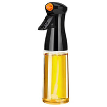 Load image into Gallery viewer, Glass Oil Sprayer, 7oz Olive Oil Mister With Replaceable Nozzle, Food Grade Portable Reusable Oil Vinegar Spritzer Sprayer Bottles for Air Fryer, Kitchen, Salad, Baking, BBQ, Frying(black)
